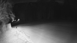 Prostřední část sjezdovky a snowpark