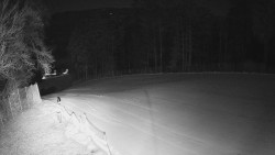 Prostřední část sjezdovky a snowpark