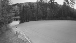 Prostřední část sjezdovky a snowpark