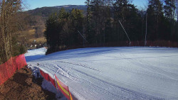 Prostřední část sjezdovky a snowpark
