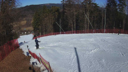 Prostřední část sjezdovky a snowpark