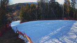 Prostřední část sjezdovky a snowpark