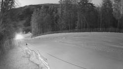 Prostřední část sjezdovky a snowpark