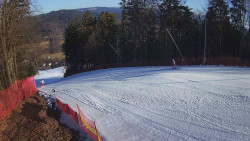Prostřední část sjezdovky a snowpark