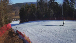 Prostřední část sjezdovky a snowpark