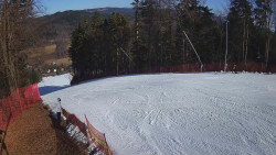 Prostřední část sjezdovky a snowpark
