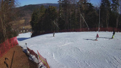 Prostřední část sjezdovky a snowpark
