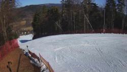Prostřední část sjezdovky a snowpark