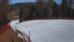 Prostřední část sjezdovky a snowpark