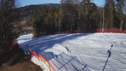 Prostřední část sjezdovky a snowpark