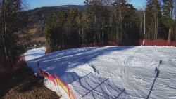 Prostřední část sjezdovky a snowpark