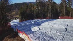 Prostřední část sjezdovky a snowpark