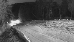 Prostřední část sjezdovky a snowpark