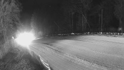 Prostřední část sjezdovky a snowpark