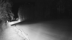 Prostřední část sjezdovky a snowpark