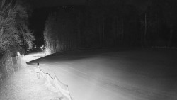 Prostřední část sjezdovky a snowpark