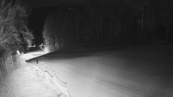 Prostřední část sjezdovky a snowpark