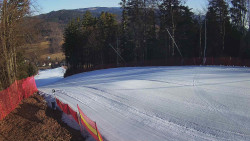 Prostřední část sjezdovky a snowpark