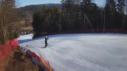 Prostřední část sjezdovky a snowpark