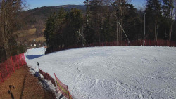 Prostřední část sjezdovky a snowpark