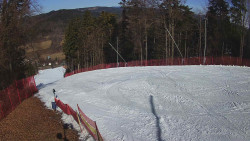 Prostřední část sjezdovky a snowpark