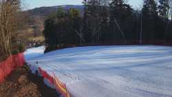 Prostřední část sjezdovky a snowpark