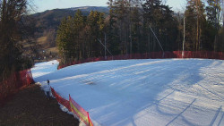 Prostřední část sjezdovky a snowpark