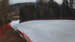Prostřední část sjezdovky a snowpark
