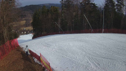 Prostřední část sjezdovky a snowpark