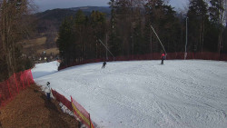Prostřední část sjezdovky a snowpark