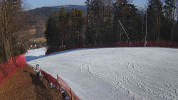 Prostřední část sjezdovky a snowpark