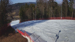 Prostřední část sjezdovky a snowpark
