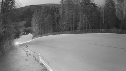 Prostřední část sjezdovky a snowpark