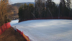 Prostřední část sjezdovky a snowpark