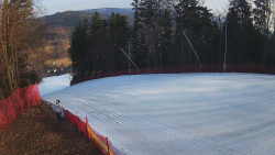 Prostřední část sjezdovky a snowpark