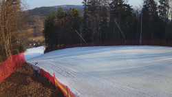 Prostřední část sjezdovky a snowpark