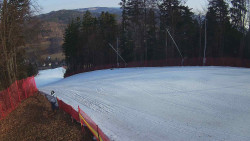 Prostřední část sjezdovky a snowpark