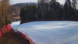 Prostřední část sjezdovky a snowpark