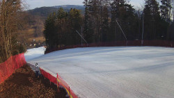 Prostřední část sjezdovky a snowpark
