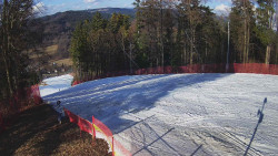 Prostřední část sjezdovky a snowpark