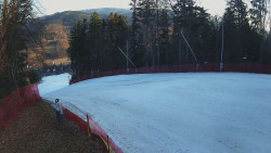 Prostřední část sjezdovky a snowpark