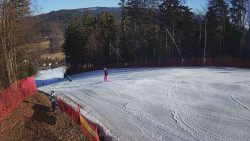 Prostřední část sjezdovky a snowpark