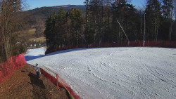 Prostřední část sjezdovky a snowpark