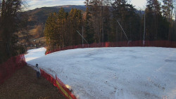 Prostřední část sjezdovky a snowpark