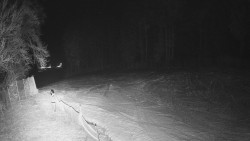 Prostřední část sjezdovky a snowpark