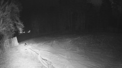 Prostřední část sjezdovky a snowpark