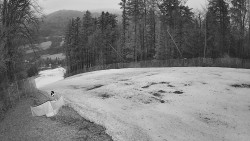 Prostřední část sjezdovky a snowpark