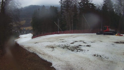 Prostřední část sjezdovky a snowpark