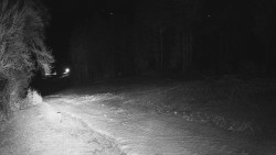 Prostřední část sjezdovky a snowpark