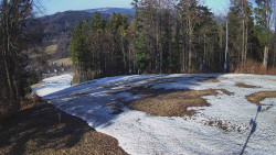 Prostřední část sjezdovky a snowpark